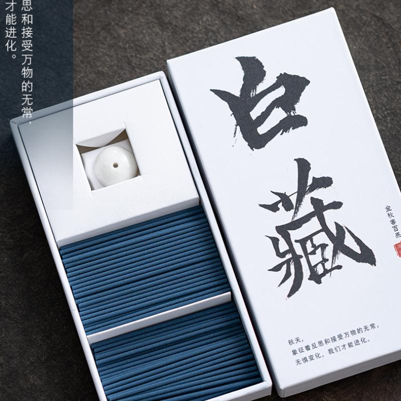 

100pcs Boxed Japanese Short Thread Incense Home Bedroom Hotel Tea Room Aromatherapy Air Purification Long-lasting Fragrance Blue