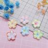 Bulk 100Pcs/Bag 18MM Colorful Plumeria Flower Cabochons Flatback Summer Florals Slime Charms Beads for Phone Case Decoration