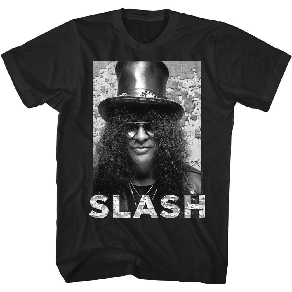 Slash Portrait Men s T-Shirt Rock Guitarist Band Merch Guns n Roses Tee Unisex T-Shirt XXXL