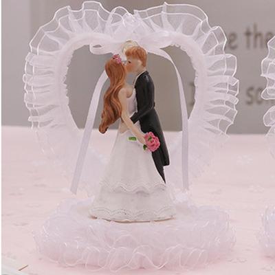 Hars Bruidstaart Topper Handgemaakte Decoratie voor Valentijnsdag Verjaardagscadeau 12x15cm Meerlaags Taart Accessoire