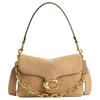 Tabby 26 Signature Hardware Suede And Calfskin Medium Shoulder Bag Women Handbags Brass Sand CAN13-B4SN