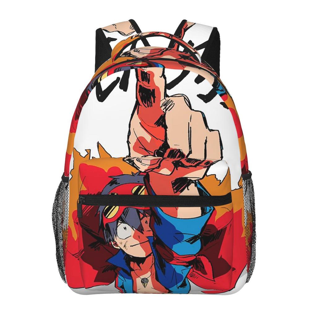 Tengen Toppa Gurren Lagann Printed Japanese Anime Student Backpack School Bag Travel Daypack for Boys Girls Bookbag Shoulder Bag