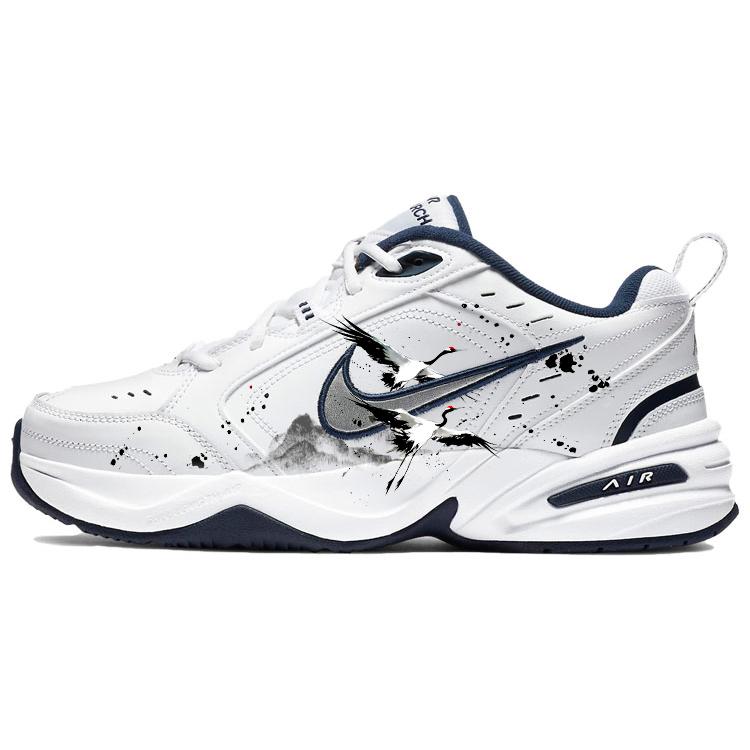 

Nike Air Monarch 4 Slip Resistant Abrasion Resistant Low top Chunky Sneakers Unisex Blue White 415445-102(Team181-) 44