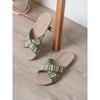 Daiso Rural Vacation Linen Slippers 260 To 280 Mm