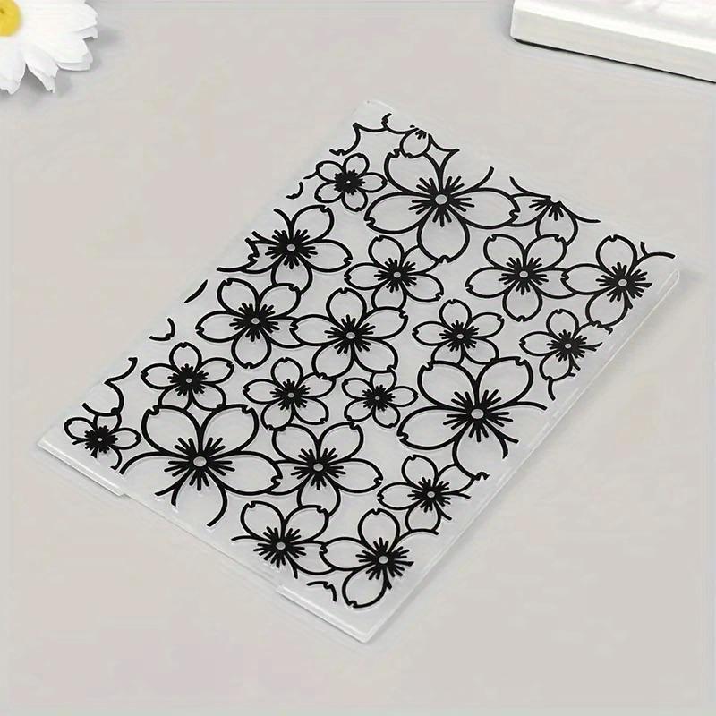 1Pc Embossing Folder Flowers Pattern Plastic Embossing Folder Machine Template for Card Making Scrapbook Paper Album Craft DIY