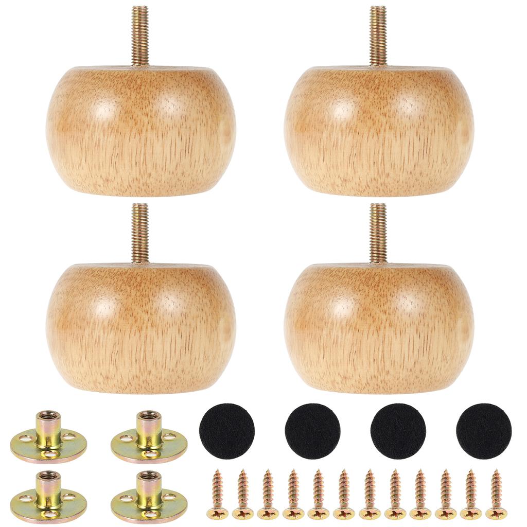 4pcs Wooden Solid Furniture Feet Replacement Sofa Legs Universal for Furniture Couch Chair Furniture Leg Set  Accessories