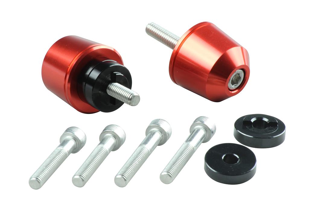 POSH FAITH Motorcycle Handlebar Ends Solid Bar Ends for Genuine M6 Handlebars Diameter CT125 Hunter Deep Orange - Honda/Suzuki (Outer 29mm) -