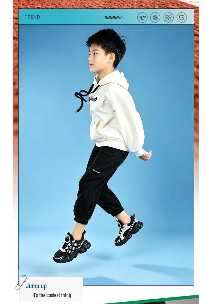 Fall/Winter Boys' Waterproof Leather Sports Shoes - Lightweight, Soft Sole for Medium/Large Kids