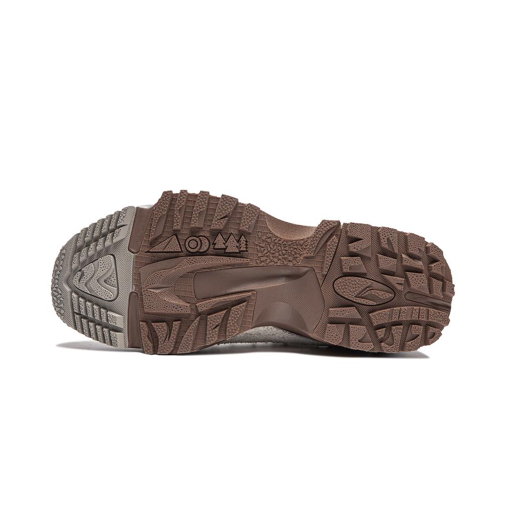 New LiNing CF Hiking Pro Water Resistant Low Top Casual Shoes Women's Gray Brown AGLU152-1