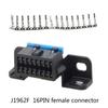 Universal Convenient OBD2 16Pin Female Angles Connector Auto Car Adapter Plug With Terminals Tabs Wire Sockets Connector