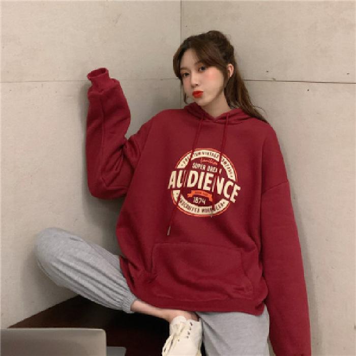Autumn and Winter Latest Korean Version Relaxed Fit Japanese Vintage Hooded Long-sleeved Versatile Velvet Student Jacket