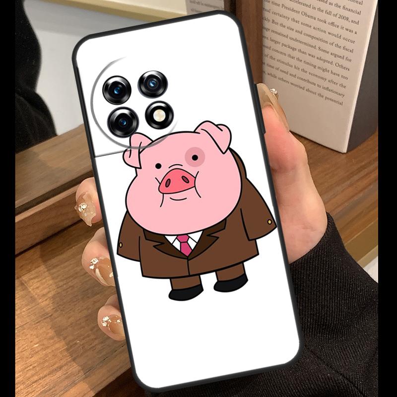 Cute PINK Kawai Pig Case For OnePlus 13T 10T 15R 10R 12R 13R 13 12 11 9 10 Pro Nord CE 5 2 3 4 Lite N20 N30 Cover