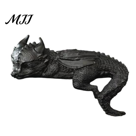 Reading Dragon Statue Sleeping Bookshelf Decor, Book Nook Figurine, Gothic Unique Gift for Fantasy Lovers Booksitter Ornament, Shelf Desk Bookend
