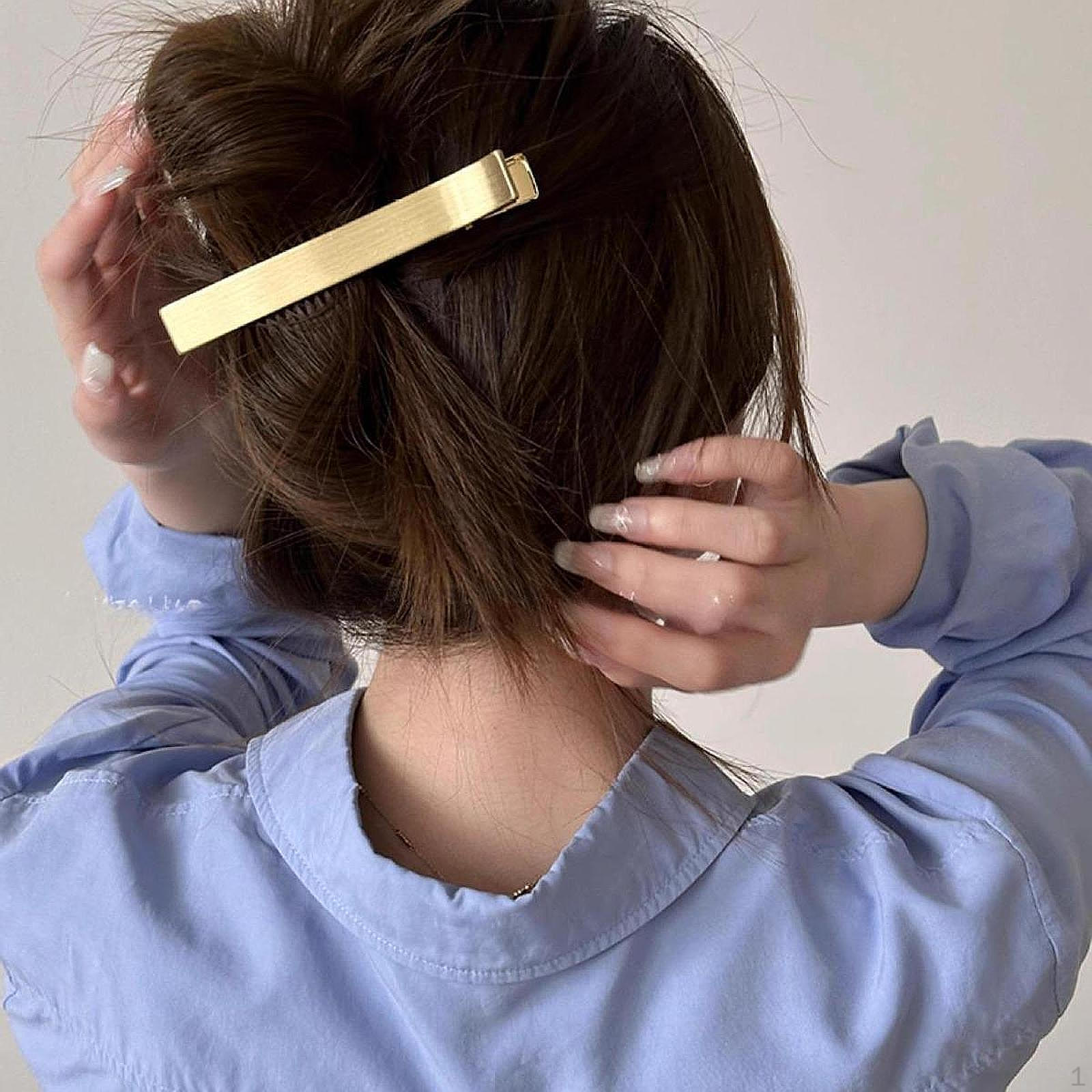 

Заколка для волос для женщин Duckbill Metal Grab Curly Long золотой