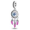 S925 Silver Charming Dreamcatcher Pendant Bracelet Accessory Colorful Moon Star Beads DIY Jewelry Making Craft Supplies