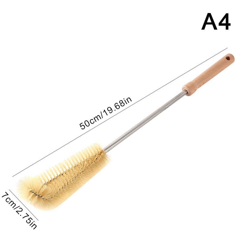 Kitchen Cleaning Tools Drink Bottles Glass Scrubbers Cleaning Brush Wooden Bottle Cleaning Brush With Long Handle