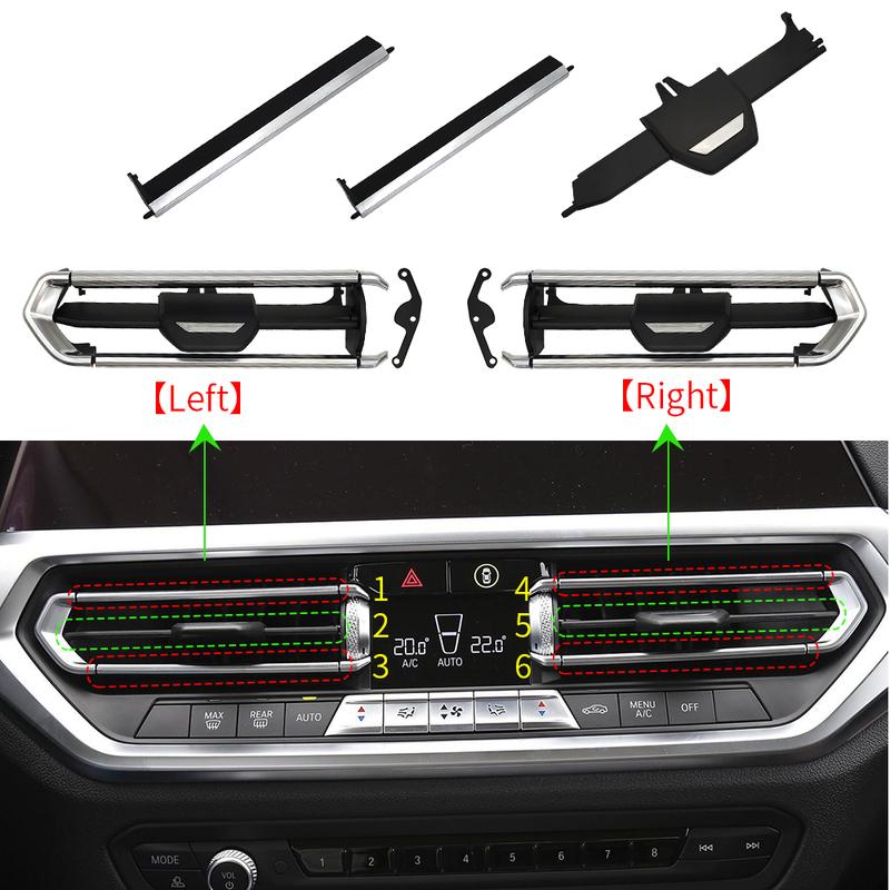 Para BMW G20 G29 G01 Grelha do Difusor de Ar Frontal do Carro Clipe Peças de Acabamento Kits de Reparo da Saída de Ar Condicionado Para BMW Série 3 320 323 X3 Z4 64119855415
