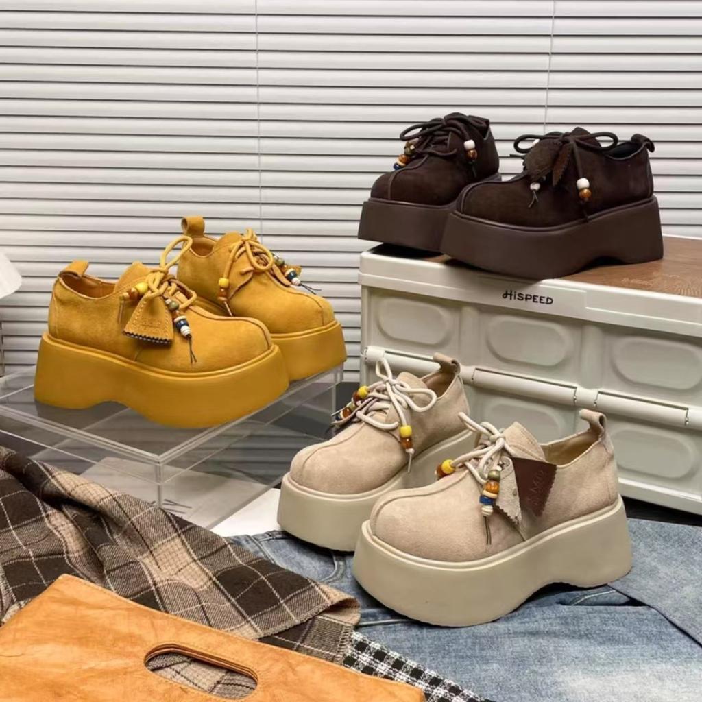 Fashion Versatile Colorblocking Breathable Women's Footsteps Thick Bottom Soft Elastic Height Comfortable Popular Non-tired Feet Sports Lefebvre Shoes