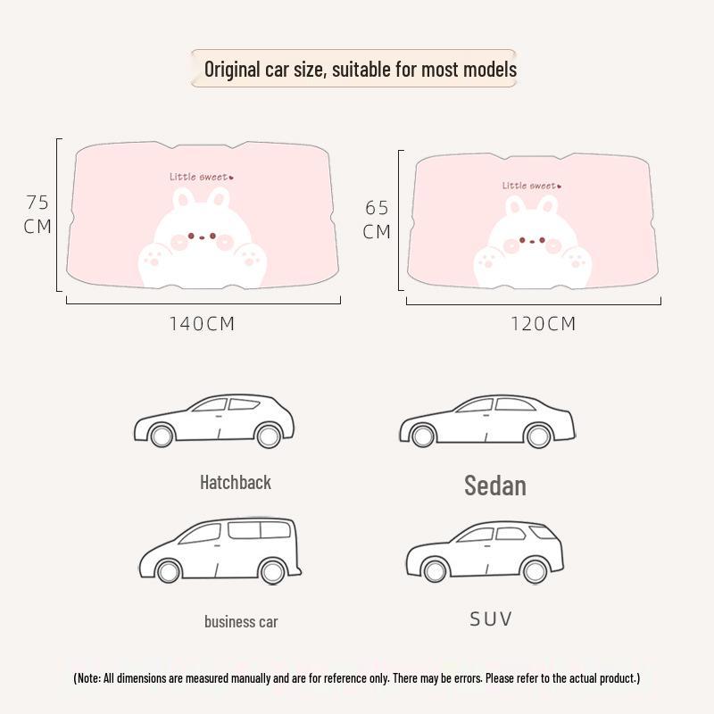 Cute Little Bear Retractable Car Sunshade Visor