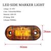12/24V Durable LED Side Marker Lights For Trailer Trucks Cars Waterproof Oval Side Clearance Warning Light Red Orange Lamp Led