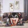 Kiss American Rock Band Blanket  Soft Warm Novelty Plush Throw Blanket For Home Decor Travel Flannel Bedspread Bed Cover