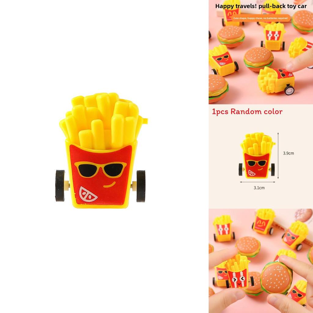 Creative French Fries Burger Design Children Inertia Toy Car For Toddlers And Preschoolers