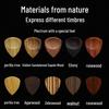 Handmade Solid Wood Guitar Pick Set: Ebonite Folk Plectrum, Groove Anti-slip Jazz Picks with Personality Box.