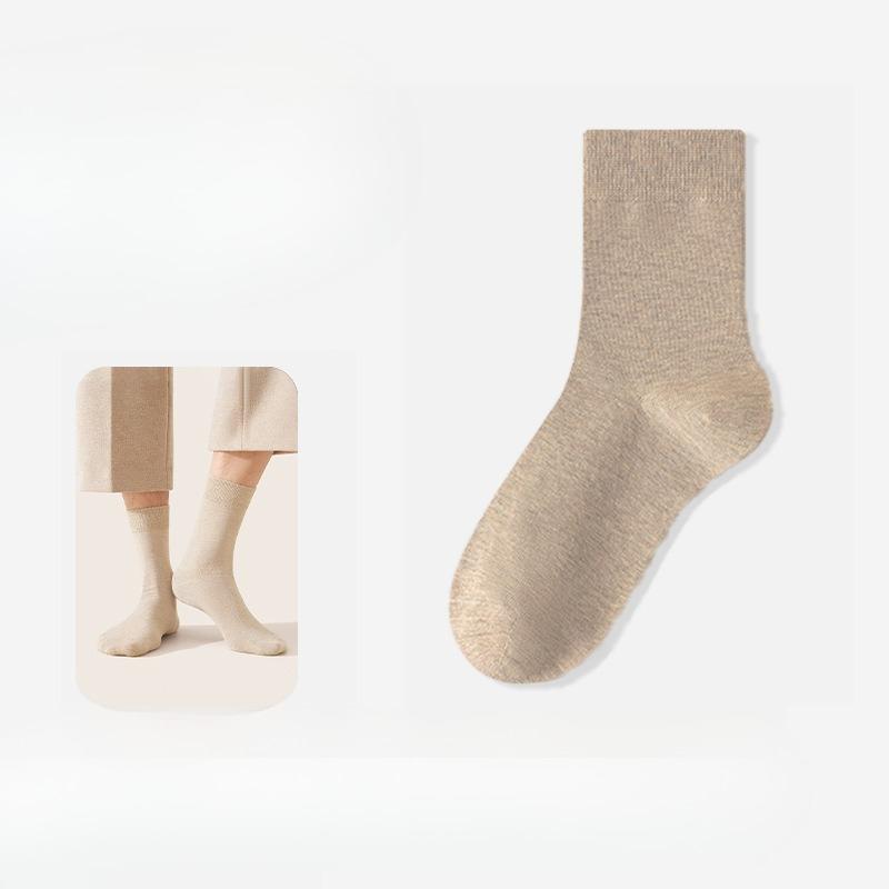 Men's Autumn Pure Cotton Anti-odor Boneless Sports Mid Calf Socks