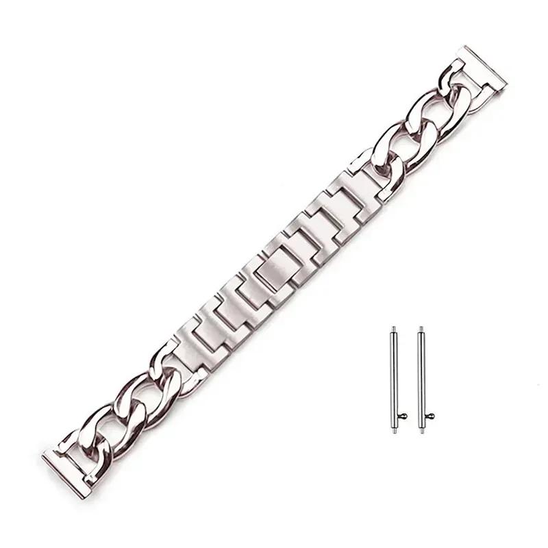 Metal Chain Bracelet For Samsung Galaxy Watch 4 5 6 40mm 44mm 4 6 Classic 42mm 46mm 43/47mm For Huawei GT3 GT4 Amazfit GTS 20mm