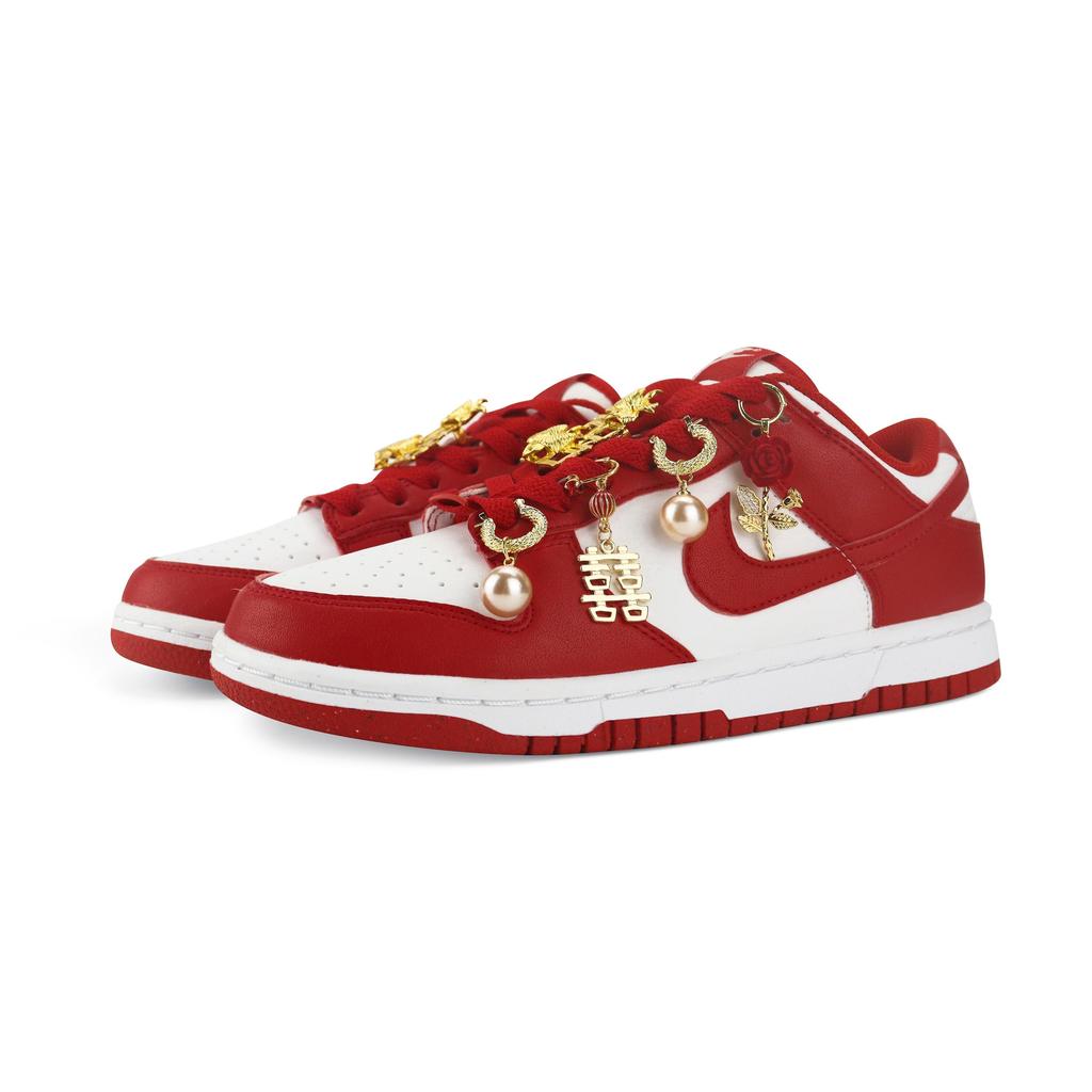 Nike Dunk Wear resistant And Lightweight Low top Skateboard Shoes Unisex Red DD1873-116(Team119-)