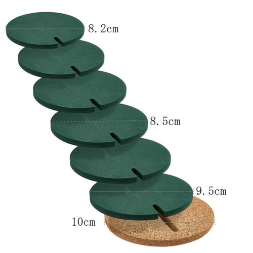 MinniLove Creative Coasters, Cactus Design, DIY Handmade, Non-Slip, Heat-Insulating, Anti-Hot, Easy To Clean, Eco-Friendly, Odorless (Set of 7)