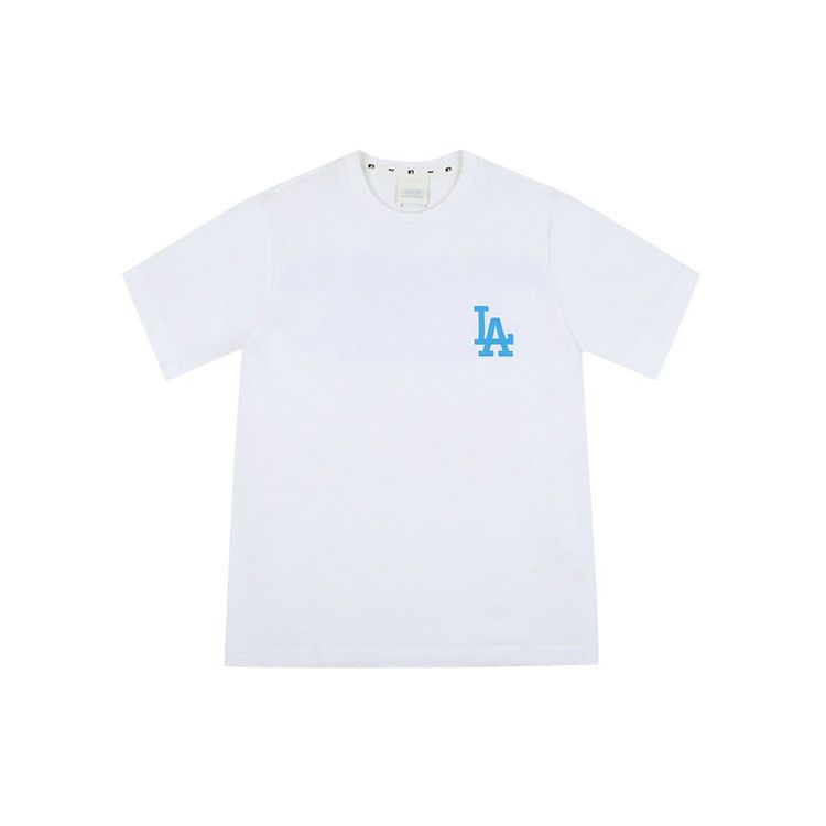 MLB Los Angeles Dodgers American Vintage Basic Solid Color Printed Short Sleeve T-Shirt Unisex Tops White 31TS04031-07W