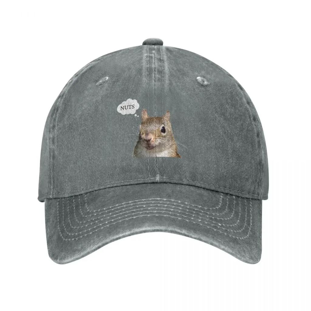 Squirrel says Nuts Baseball Cap Beach Bag dad hat birthday Golf Wear Unisexs Caps Womens