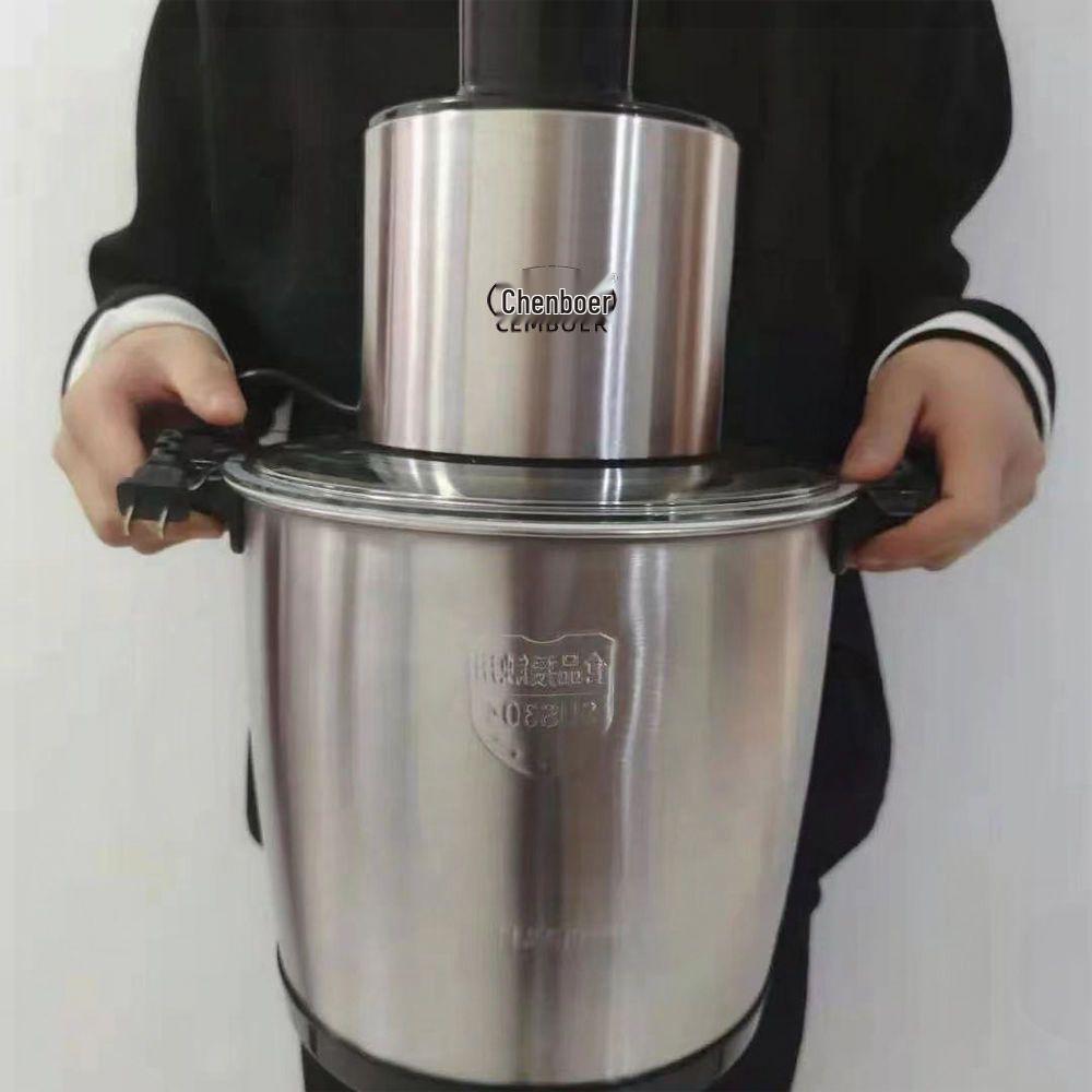 Elektrische Fleischwolf & Edelstahl-Gemüseschneider, 10L/6L Große Kapazität, für Teigtaschenfüllung, Chili, Knoblauchpaste und Kartoffelstampfer-Funktionen.