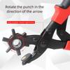 Steel Hole Punch Pliers Round Hole Eyelet Piercer Multifunctional Belt Perforator  for Leathercraft