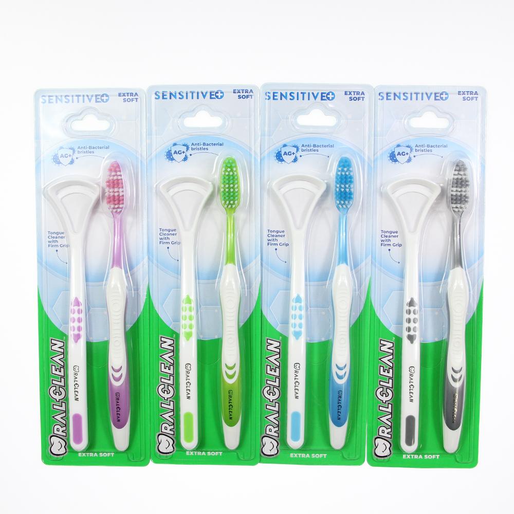 Factory High Quality Adult Toothbrush Suit with Tongue Scraper Small Quantity Ready to Ship Hot Selling зелёный