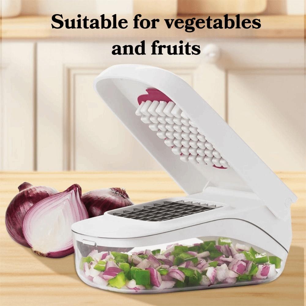 Time Saver Veggie Cutter Stainless Steel Food Slicer Easy To Use Vegetable Dicer  Kitchen Gadgets