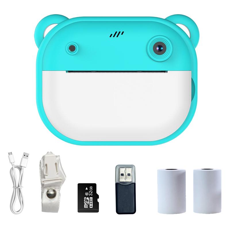 Children Thermal Print Camera Toy Wireless Bluetooth Inkless Instant Print Photo Note Camera Kids Early Education Study Toy Gift