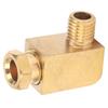 Brass 90 Degree Elbow Compression Tube Pipe Fitting Connector Adapter for Oil Lubrication
