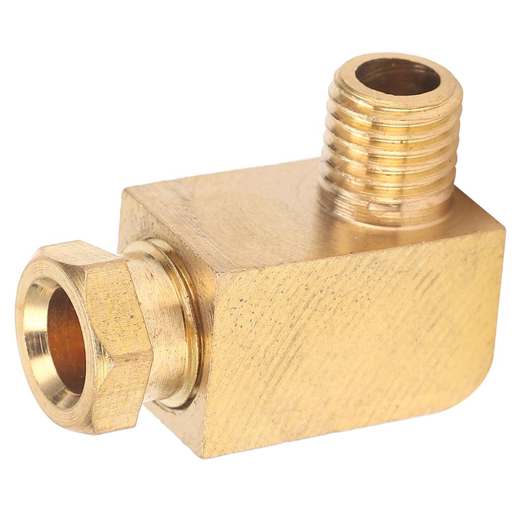 Brass 90 Degree Elbow Compression Tube Pipe Fitting Connector Adapter for Oil Lubrication