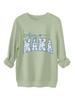 BOY MAMA Floral Spot Women's Thickened Casual Round Neck Long Sleeve Hoodie