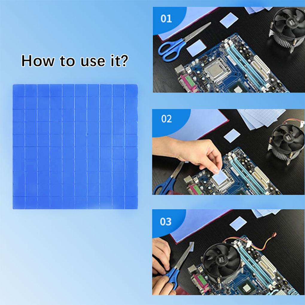 CPU Thermal Pad Silicone Conductive Pad Heatsink Cooling Mat for Computer