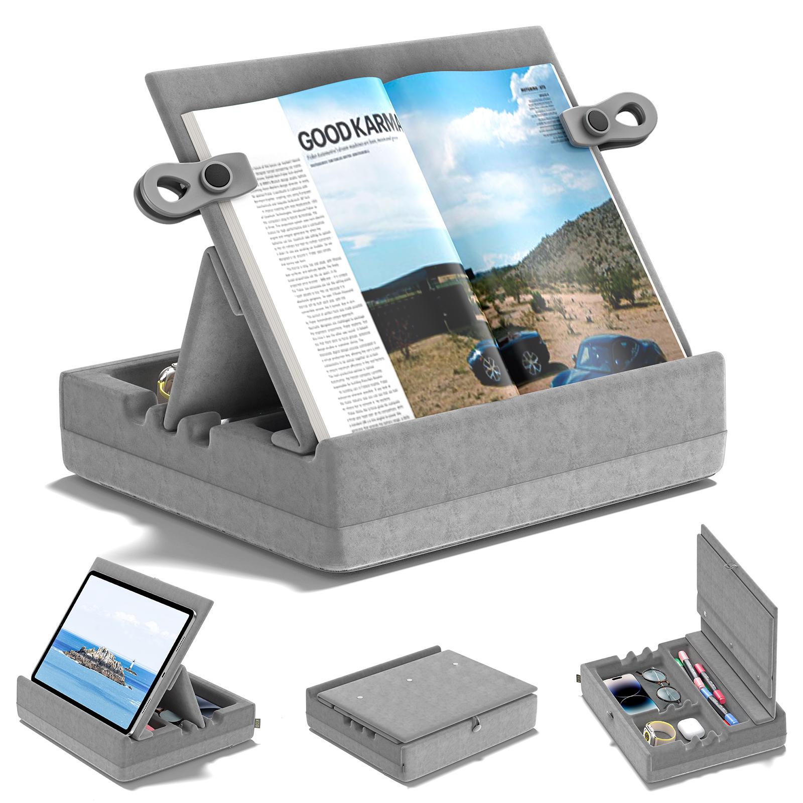 Book Stand with Storage Multi-Angle Viewing