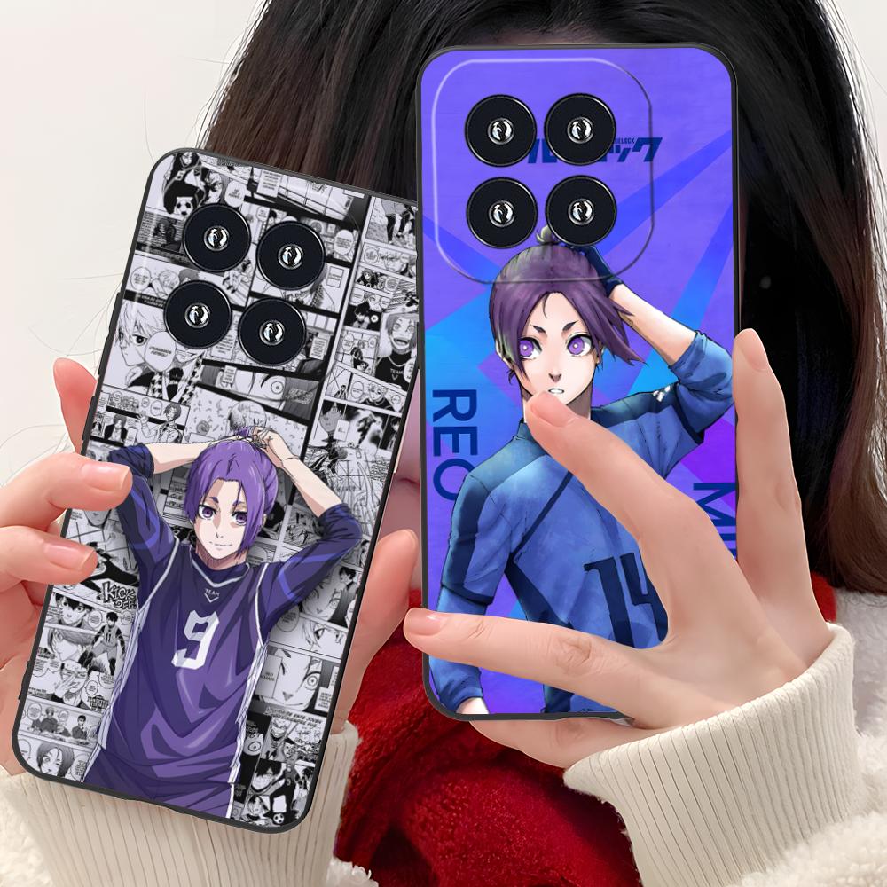 Blue Lock Reo Mikage Matte TPU Mobile Phone Case for Xiaomi 15 14 13 12 Mi 11 T Ultra Lite Pro S X 5G Colorful Printing Cover
