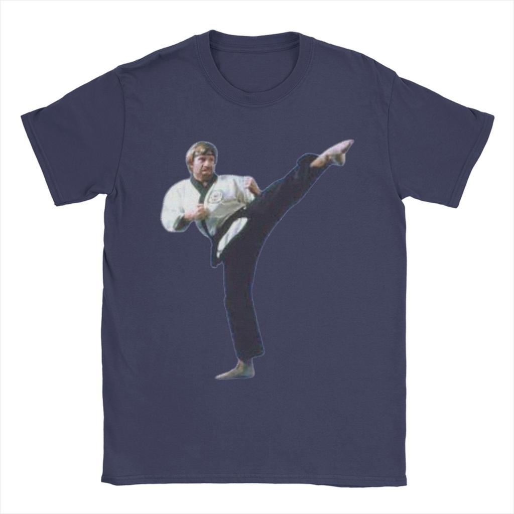 Chuck Norris Roundhouse Kick Unleash the Legend Cotton T Shirts Popular Tshirt for Men Beach Awesome Short Sleeve Top Tees
