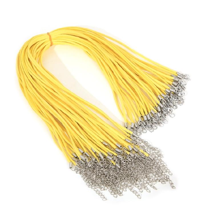 Soft Suedes Rope Lobster Clasp String Cord for Pendant Necklace Jewelry Making жёлтый