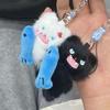 2pcs Mini Couple Pendants Zinc Zinc Alloy Plush Animal Key Ring Funny Bag Charm  Friends