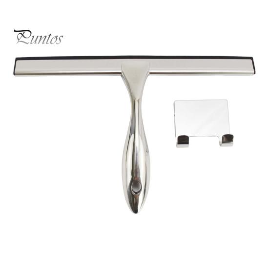 

Односторонний скребок для стекла с силиконовыми лезвиями, эргономичный дизайн, скребок для душа, бытовой инструмент для чистки S серебряный