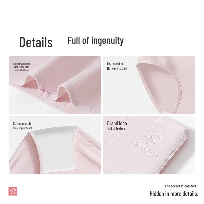 Regina Women's Pure Cotton Mid-Waist Briefs 4-Pack