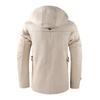 Medium and long men's hooded jacket men's washed autumn and winter jacket men's large size trench coat tooling